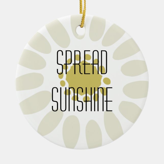 Spread Sunshine Ceramic Tree Decoration (Front)