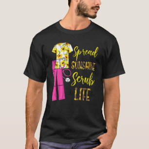 Spread Sunshine Scrub Life Nurses Week Hippie Nur T-Shirt