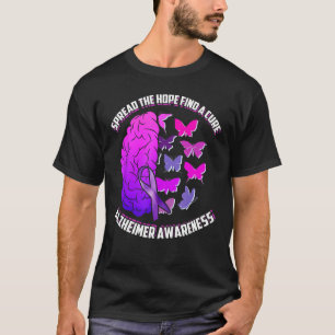 Spread The Hope Find A Cure Alzheimer Awareness T-Shirt