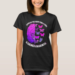 Spread The Hope Find A Cure Alzheimer Awareness T-Shirt