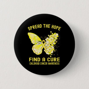 Spread The Hope Find A Cure Childhood Cancer Aware 6 Cm Round Badge
