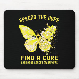 Spread The Hope Find A Cure Childhood Cancer Aware Mouse Pad