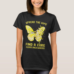 Spread The Hope Find A Cure Childhood Cancer Aware T-Shirt