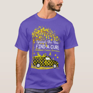 Spread The Hope Find A Cure Childhood Cancer Aware T-Shirt