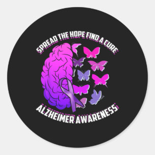 Spread The Hope Find A Cure Heimerheimer Awareness Classic Round Sticker