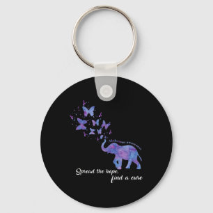 Spread The Hope Find A Cure Heimerheimer Awareness Key Ring