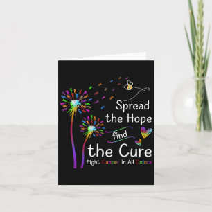 Spread The Hope Find The Cure Colours Cancer Aware Card