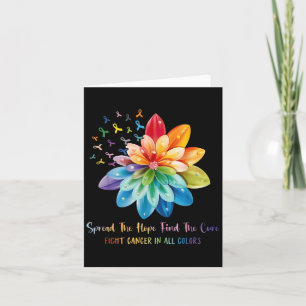 Spread The Hope Find The Cure Fight Cancer Awarene Card