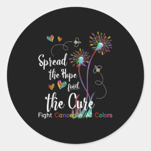 Spread The Hope Find The Cure Fight Cancer Spread Classic Round Sticker
