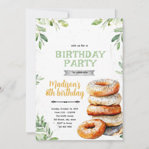 Spread the love bagels party Invitation