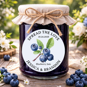 Spread the Love Blueberry Jam Jelly label BLUE09rd