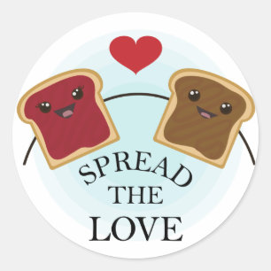 SPREAD THE LOVE CLASSIC ROUND STICKER