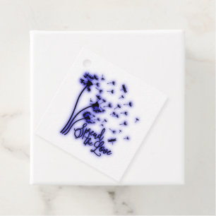 Spread The Love Dandelions and Dragonflies Favour Tags