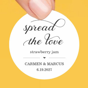 Spread the Love Jam / Honey Favour Label Sticker