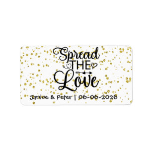 Spread the Love Jam Jar Wedding Favours Label
