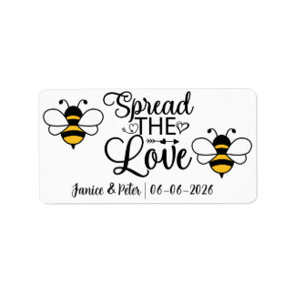 Spread the Love Jam Jar Wedding Favours Label