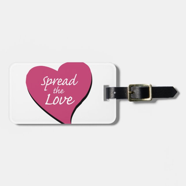Spread The Love Luggage Tag (Front Horizontal)