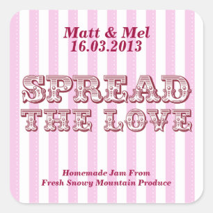 Spread the Love Personalised Favour Stickers