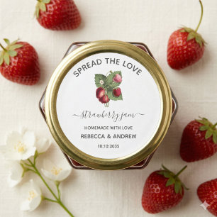 Spread The Love Strawberry Jam Wedding  Favour  Classic Round Sticker