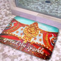 Spread the Sparkle Quote Red Gold Carousel Face