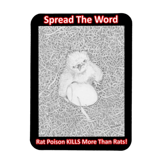 SPREAD THE WORD RAT POISON KILLS SAVE WILDLIFE MAGNET (Vertical)