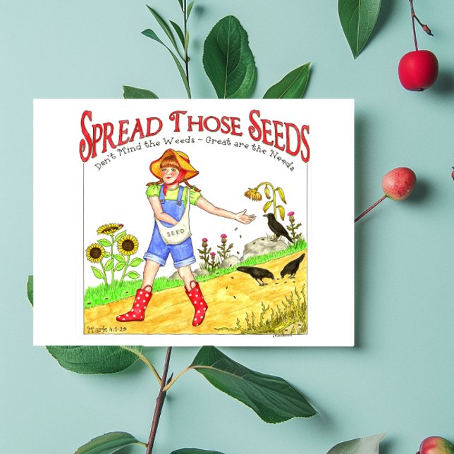 Spread Those Seeds Inspirational Postcard (Creator Uploaded)