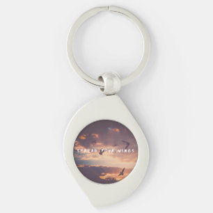 Spread wings photo key ring