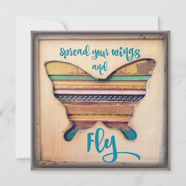 Spread your Wings and Fly Inspirational Cardstock (Front)