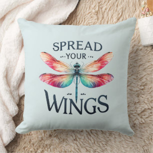 Spread Your Wings - Artistic Dragonfly Cushion