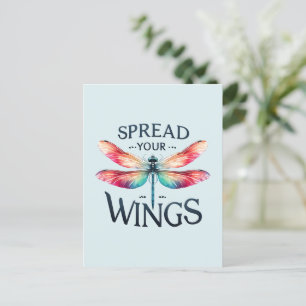 Spread Your Wings - Artistic Dragonfly Postcard