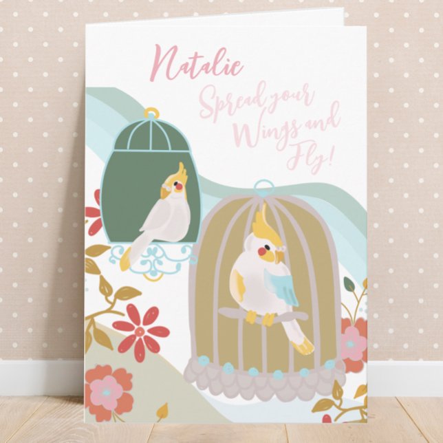 Spread Your Wings Beautiful Bird Graduation Card (Creator Uploaded)