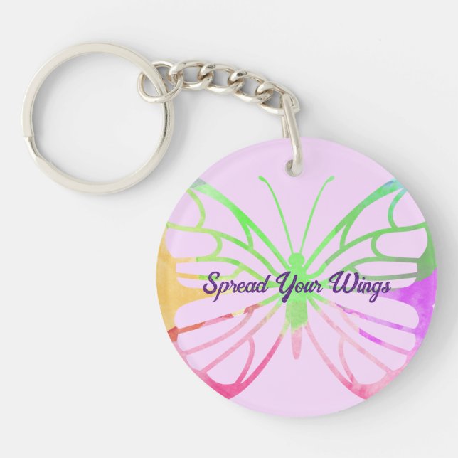 Spread Your Wings  Butterfly Key Ring (Front)