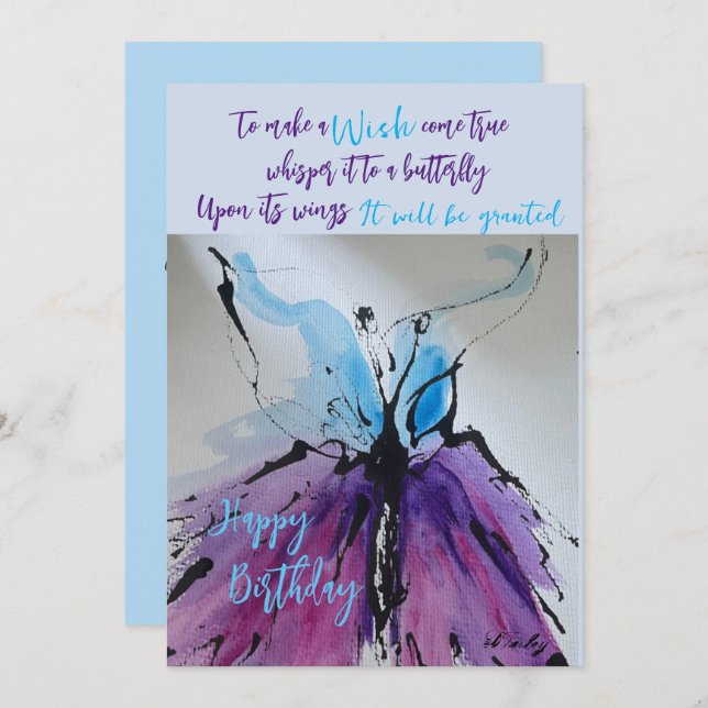 Spread your Wings card (Front/Back)