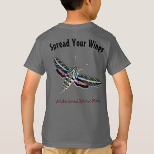 Spread Your Wings Colourful Moth Pocket & Back T-Shirt