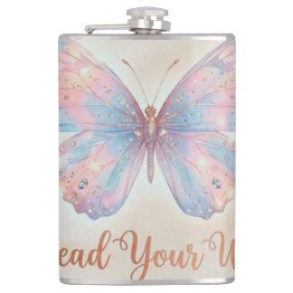 Spread Your Wings Vinyl 🦋Wrapped Flask