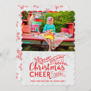 Spreading Christmas Cheer Holiday Photo Card