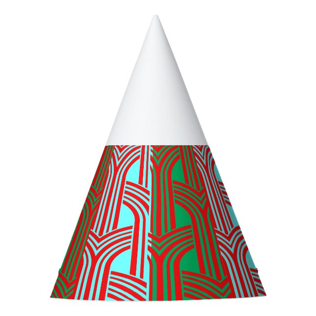 Spreading Holiday Cheer – Modern Geometric  Party Hat (Front)