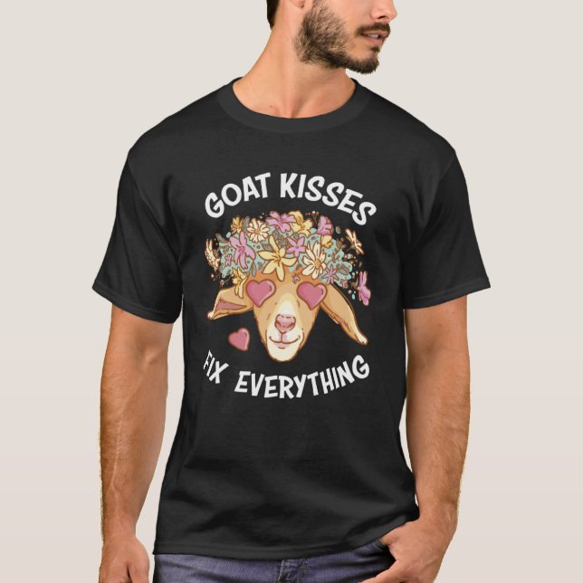 Spreading Love and Laughter Our Goat Kisses Fix Ev T-Shirt (Front)
