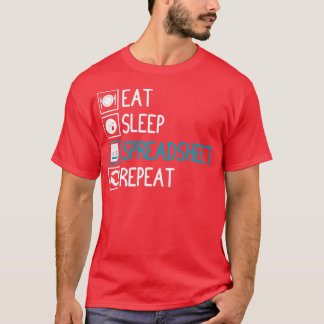 Spreadsheet Accountant Tax Auditor Bookkeeping T-Shirt