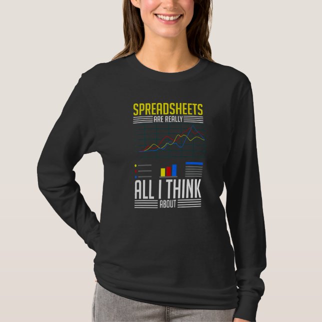 Spreadsheet Calculator Software Budget Templates   T-Shirt (Front)