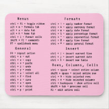 Spreadsheet Office Keyboard Shortcut Pink