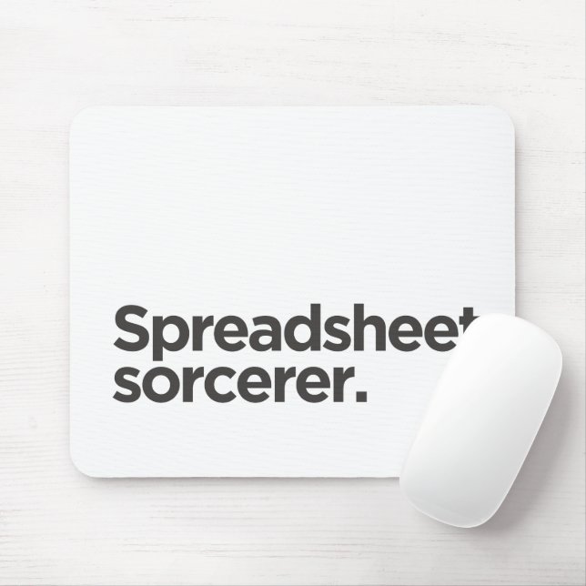 'Spreadsheet sorcerer.' Funny Coworker Birthday  Mouse Pad (With Mouse)