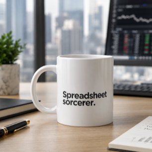 Spreadsheet Sorcerer Funny Gift for Coworkers Large Coffee Mug
