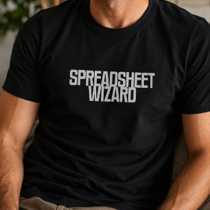 Spreadsheet Wizard Excel Data Magician Design T-Shirt
