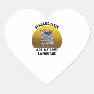 Spreadsheets are my love language heart sticker
