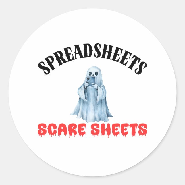 Spreadsheets Scare Sheets - Funny Accountant Classic Round Sticker (Front)