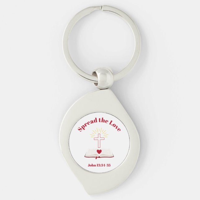 Spred the Love Metal Keychain (Front)