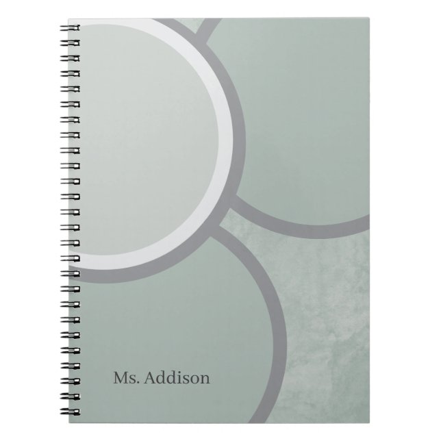 Sprial bound personalised name notebook (Front)