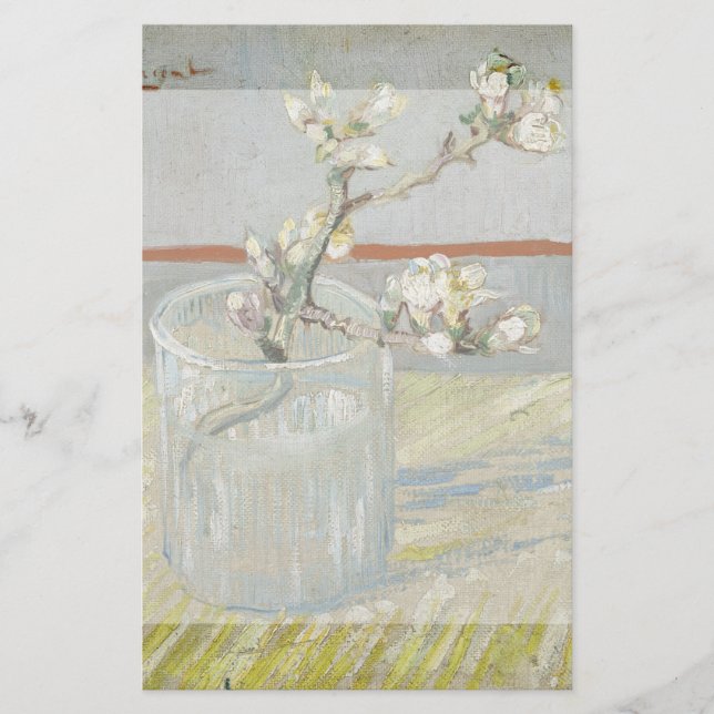 Sprig of Flowering Almond in a Glass by Van Gogh Flyer (Front)