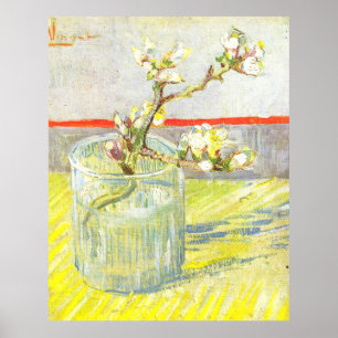 Sprig of flowering almond in a glass  van Gogh Poster